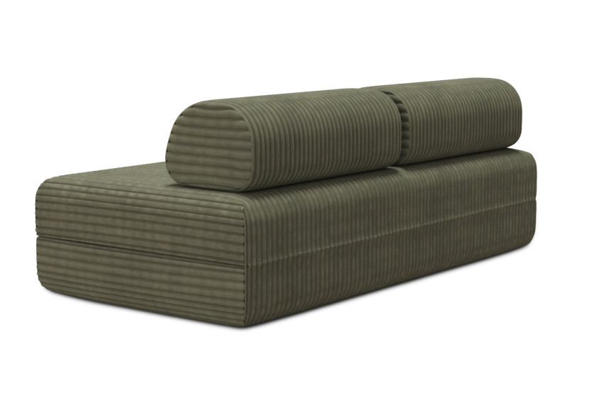 Canapé 3 places convertible et modulable - Velours côtelé XL Vert