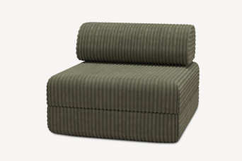 Fauteuil convertible et modulable - Velours côtelé XL Vert