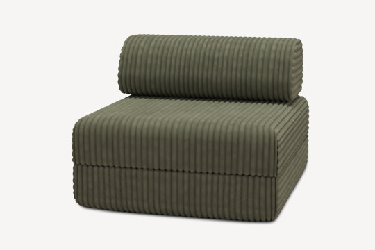 Fauteuil convertible et modulable - Velours côtelé XL Vert