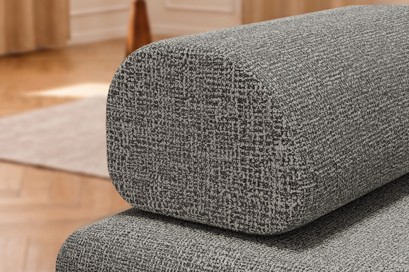 Fauteuil convertible et modulable - Tissu tweed Gris