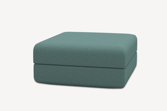 Pouf convertible et modulable - Tissu lisse Vert