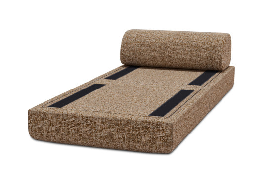 Fauteuil convertible et modulable - Tissu tweed Marron