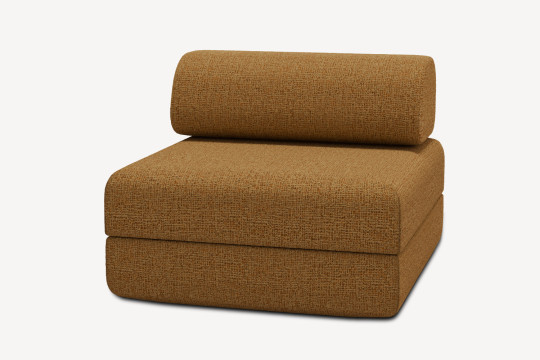 Fauteuil convertible et modulable - Tissu tweed Jaune