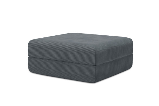 Pouf convertible et modulable - Velours côtelé Gris