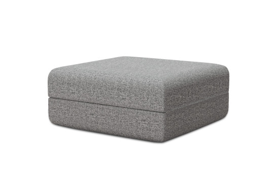 Pouf convertible et modulable - Tissu tweed Gris