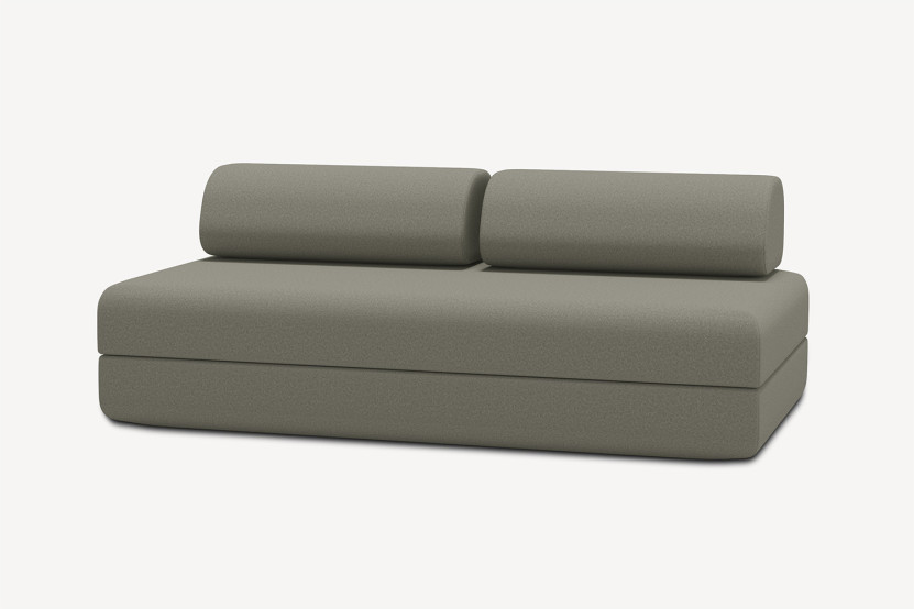 Canapé 3 places convertible et modulable - Tissu lisse Taupe