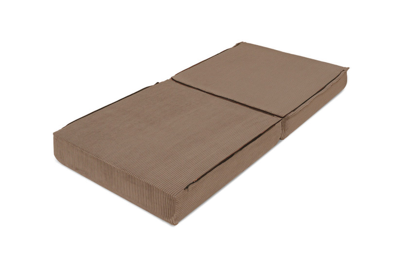 Fauteuil convertible et modulable - Velours côtelé - Taupe