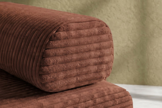 Fauteuil convertible et modulable - Velours côtelé XL Terracotta