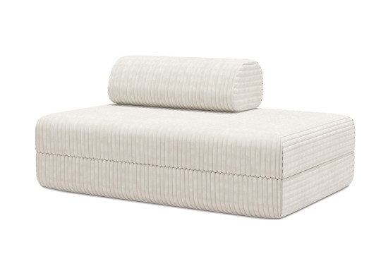 Canapé 2 places convertible et modulable - Velours côtelé XL Blanc