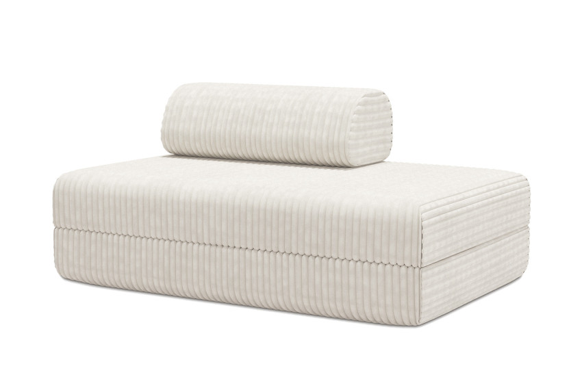 Canapé 2 places convertible et modulable - Velours côtelé XL Blanc