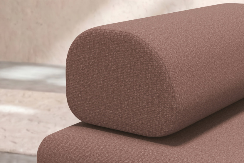 Canapé 3 places convertible et modulable - Tissu lisse Terracotta
