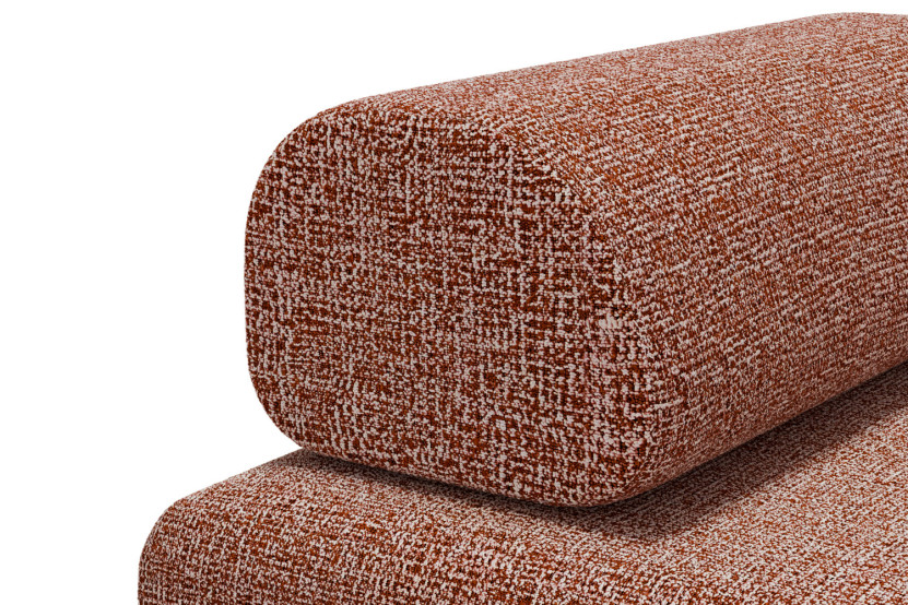 Canapé 3 places convertible et modulable - Tissu tweed Rouge