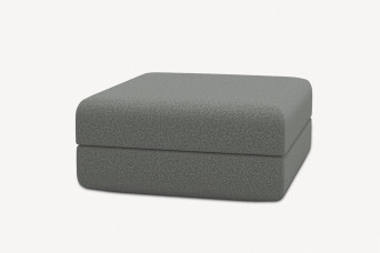 Pouf convertible et modulable - Tissu lisse Gris