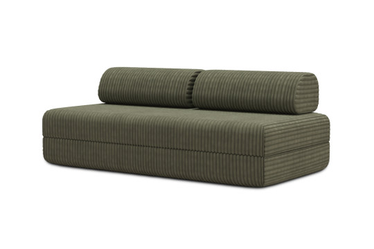 Canapé 3 places convertible et modulable - Velours côtelé XL Vert