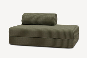 Canapé 2 places convertible et modulable - Velours côtelé XL Vert