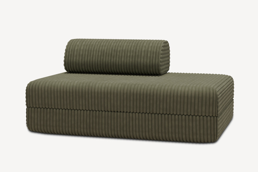 Canapé 2 places convertible et modulable - Velours côtelé XL Vert