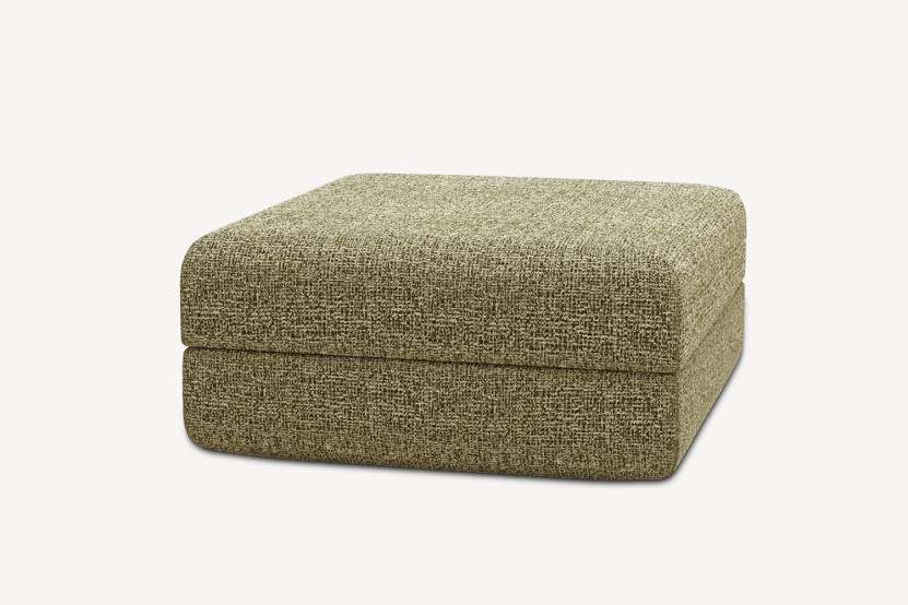 Pouf convertible et modulable - Tissu tweed Vert