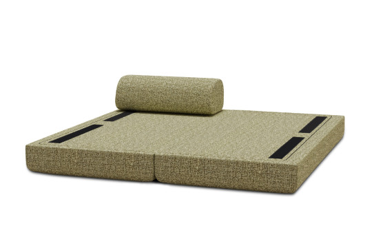 Méridienne convertible et modulable - Tissu tweed Vert