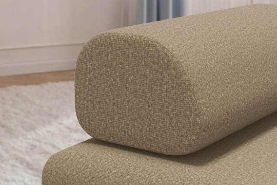 Canapé 3 places convertible et modulable - Tissu lisse Marron