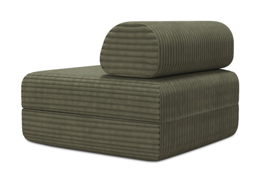 Fauteuil convertible et modulable - Velours côtelé XL Vert