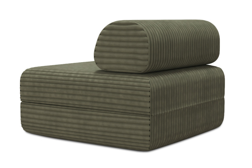 Fauteuil convertible et modulable - Velours côtelé XL Vert