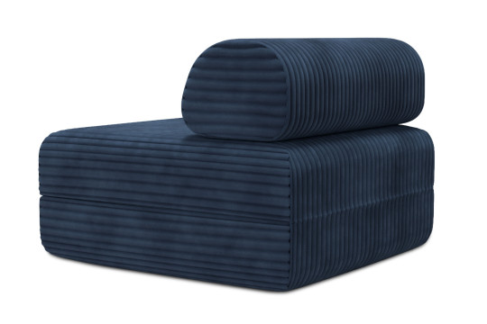 Fauteuil convertible et modulable - Velours côtelé XL Bleu