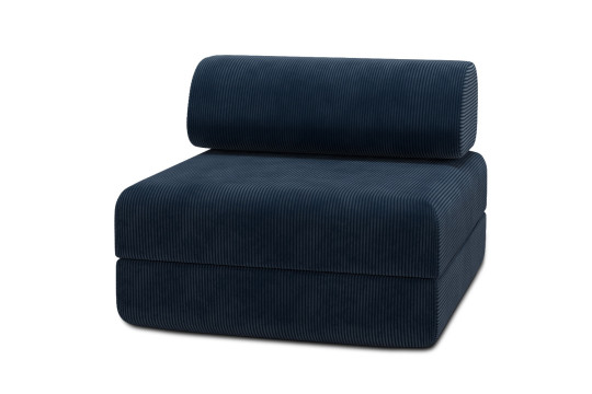 Housse Fauteuil convertible - Tissu velours côtelé bleu