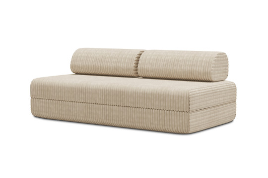 Canapé 3 places convertible et modulable - Velours côtelé XL Beige