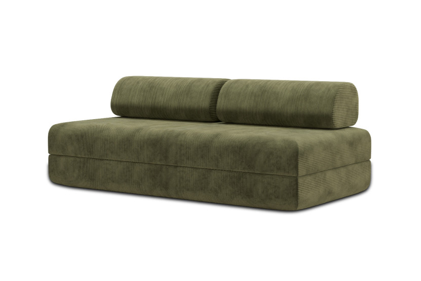 Canapé 3 places convertible et modulable - Velours côtelé Vert