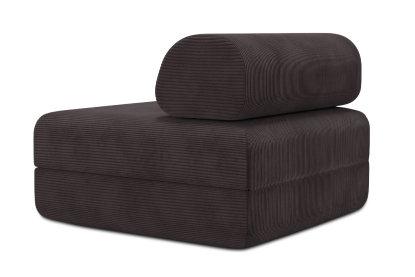 Fauteuil convertible et modulable - Velours côtelé Marron