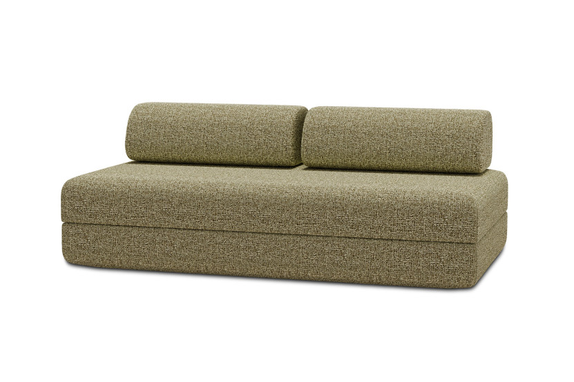 Housse Canapé droit convertible - 3 places - Tissu tweed vert