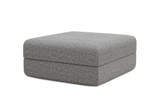 Pouf convertible et modulable - Tissu tweed Gris