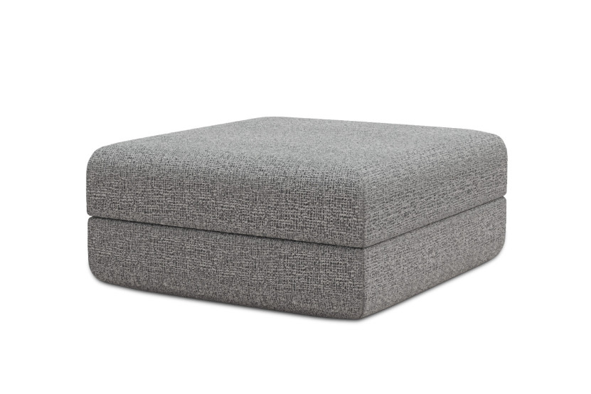 Pouf convertible et modulable - Tissu tweed Gris