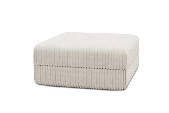 Pouf convertible et modulable - Velours côtelé XL Blanc