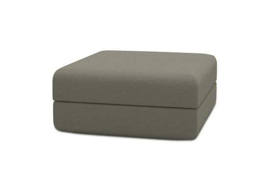 Housse Pouf convertible - Tissu lisse taupe