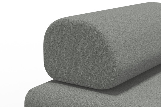 Canapé 3 places convertible et modulable - Tissu lisse Gris