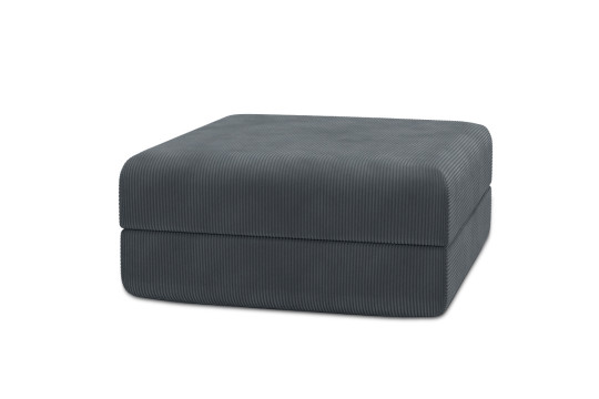Pouf convertible et modulable - Velours côtelé Gris