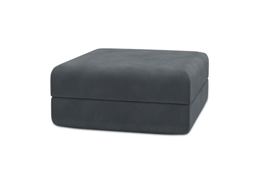Pouf convertible et modulable - Velours côtelé Gris