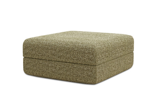 Pouf convertible et modulable - Tissu tweed Vert