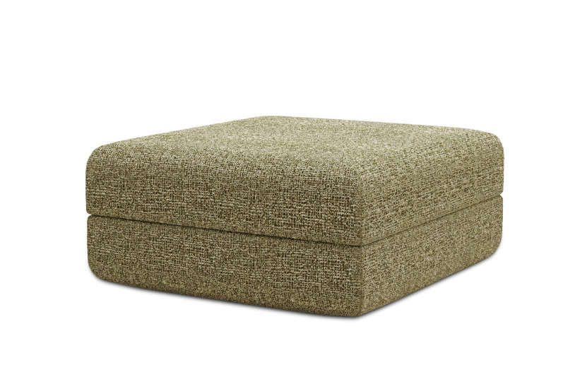 Pouf convertible et modulable - Tissu tweed Vert