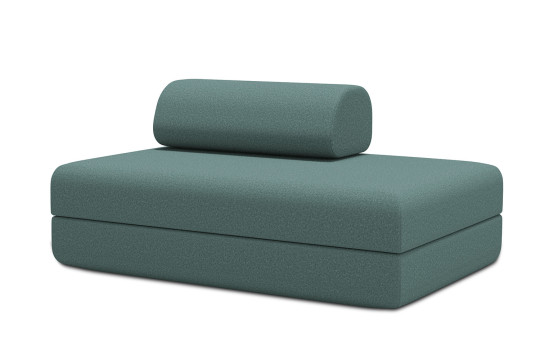 Canapé 2 places convertible et modulable - Tissu lisse Vert