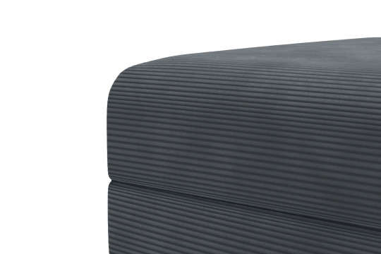 Pouf convertible et modulable - Velours côtelé Gris