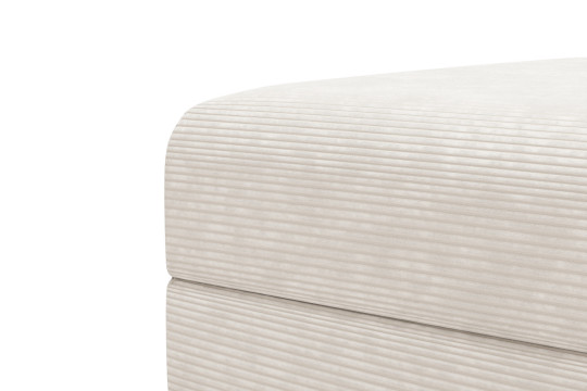 Pouf convertible et modulable - Velours côtelé Blanc