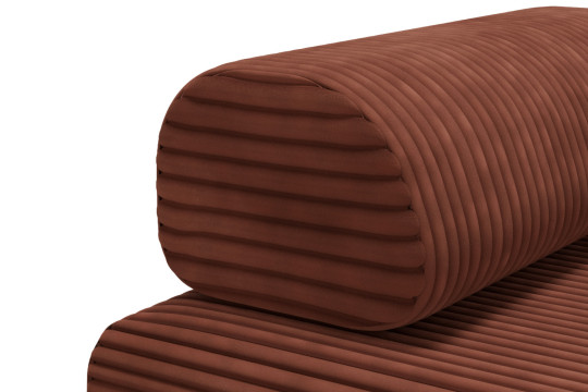 Fauteuil convertible et modulable - Velours côtelé XL Terracotta