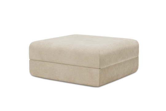 Pouf convertible et modulable - Velours côtelé Beige