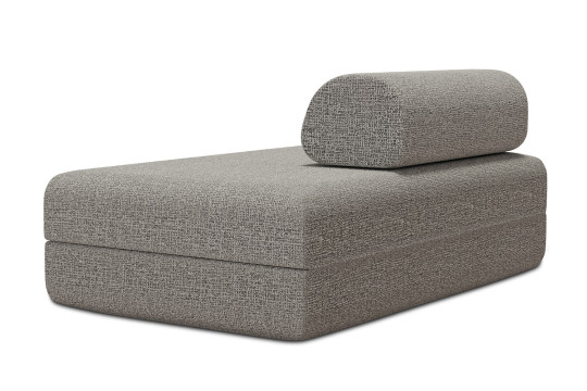 Canapé 2 places convertible et modulable - Tissu tweed Gris