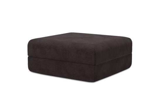 Pouf convertible et modulable - Velours côtelé Marron