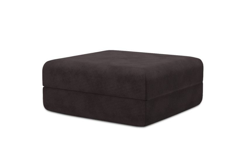 Pouf convertible et modulable - Velours côtelé Marron