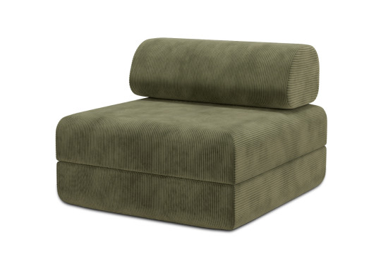 Fauteuil convertible et modulable - Velours côtelé Vert