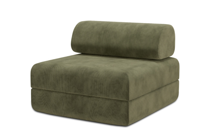 Fauteuil convertible et modulable - Velours côtelé Vert